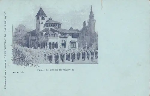 B78172 palais de bosnie herzegovine bosnia scan front/back image