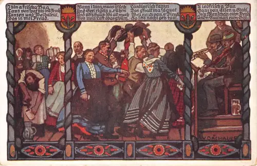 Lot341 Gemälde AK Kunst Deutsche Schule Deutschland