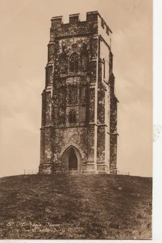 BF16584 st michaels tower glsastonburg united kingdom sommerset front/back image