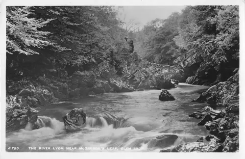 uk15865 river lyon near mcgregors leap glen lyon scotland real photo uk