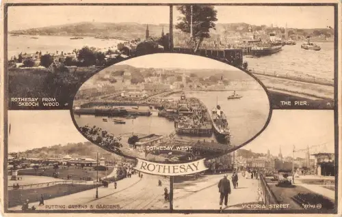 uk16540 rothesay scotland real photo uk