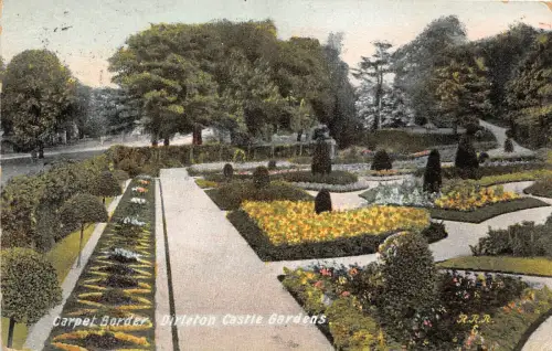 Bg32920 Teppich Bordüre Dirleton Schlossgärten Schottland