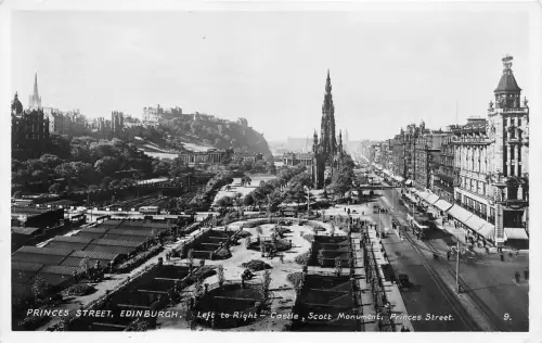 BR59039 Princes Street Edinburgh Castle and Scott Museum Schottland Echtfoto