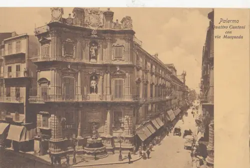 B79411 palermo quattro cantoni con via macqueda italy front/back image