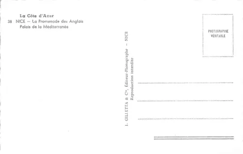 Lot299 schönes france la promenade des anglais palais de la mediterranee Echtfoto