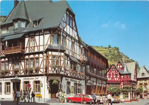 Lot155 frankreich bacharach am rhein alte Fachwerkhäuser am Marktplatz
