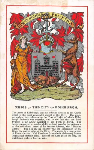 BR96178 Wappen der Stadt Edinburgh Postkarte Schottland Wappen