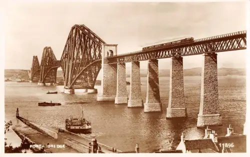 BR93690 Vierte Brücke Zug Echt Foto Schiff Schottland Edinburgh