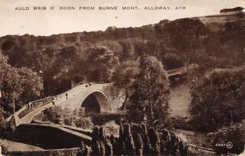 uk17320 alud brigo doon from burns alloway ayr scotland real photo uk