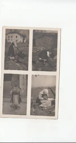 B78603 Folklore Kostüm Damen Typen Mazedonien Scan Vorder-/Rückseite Bild