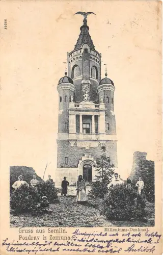 B25290 Semlin Zemun Millenium Denkmal Serbien