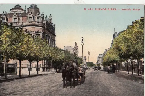 B81435 buenos aires avenida alvear chariot argentina front/back image