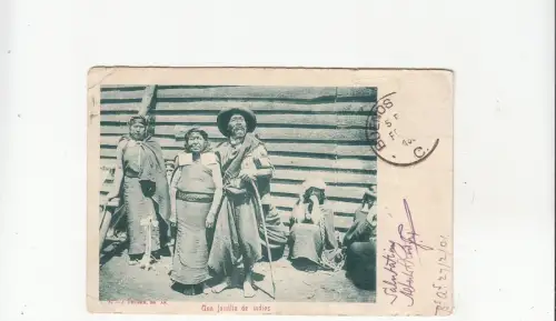B81149 argentina types una familia de indios front/back image