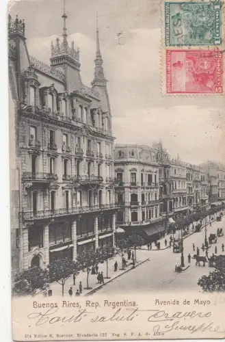 B79294 buenos aires avenida de mayo argentina front/back image