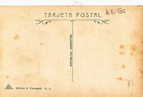 B81930 avenida callao tramway buenos aires argentina front/back image