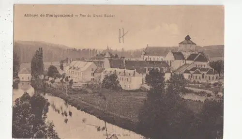 BF26577 abbaye de fontgombaud vue du grand rocher france front/back image