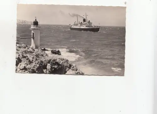 BF26605 marseille arrival d un paquebot ship france front/back image