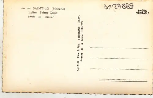 BF27869 eglise saint croix saint lo france front/back image