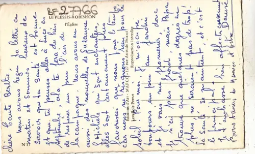 BF27766 le plessis robinson l eglise france front/back image
