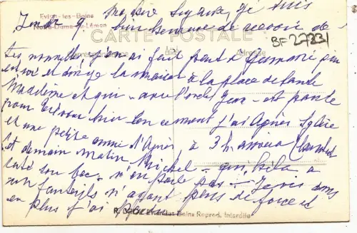 BF27231 evian les bains notre daame du leman france front/back image