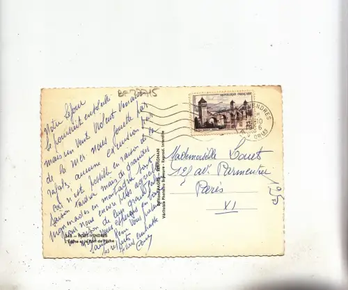 BF27715 port vendres l eglise et le port de peche ship france front/back image