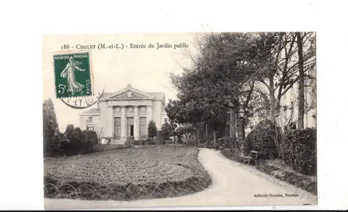 BF12236 entree du jardin public cholet france front/back image