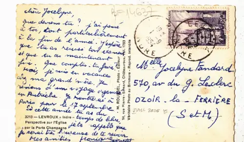 BF14637 levroux indre perspective sur l eglise france front/back image