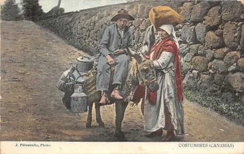 US6300 Kostüm Kanarische Typen Folklore Kostüm Spanien Teneriffa Kanarienvogel