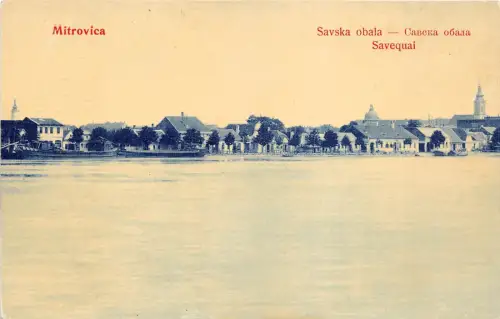 B76272 Serbien Mitrovica Save quai 1910