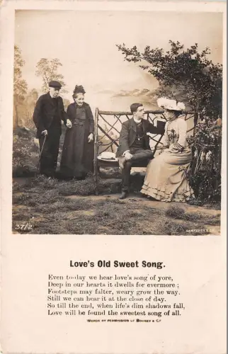 Lot130 love s old sweet song real photo song postkarte usa real photo bamforth s