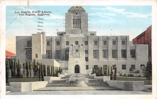 BF35943 Public Library Los Angeles California USA Front/Back Scan