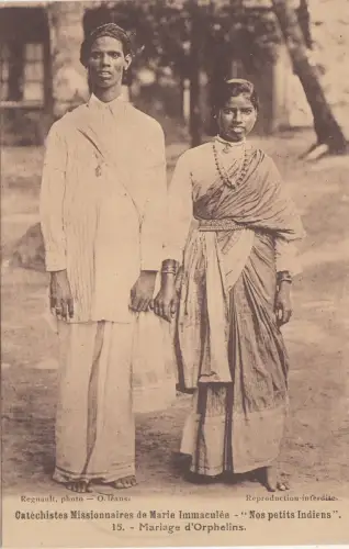 B81203 Mariage d orphelins india nos petits indians cathechisme front/back image