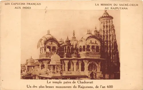 BF36053 le temple paien d chadravati india les capucins francais front/back scan