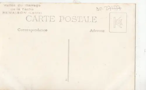 BF27477 de la tache le barrage renaison france front/back image