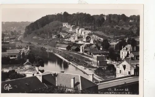 BF27332 saint lo vue vers la falaise et la vire france front/back image