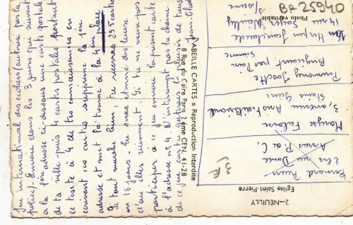 BF25940 neuilly eglise saint pierre france front/back image