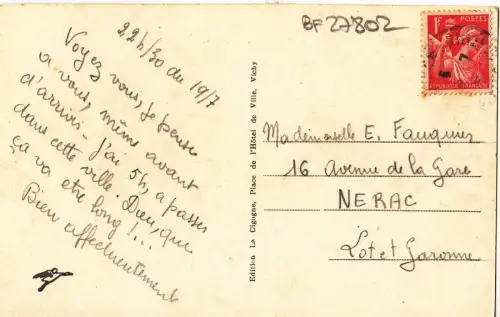 BF27802 montlucon eglise notre dame france front/back image