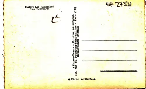 BF27331 saint lo manche les remparts france front/back image