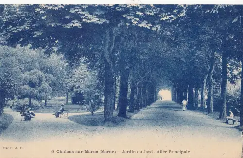 BF12493 chalons sur marne jardin du jard france front/back image