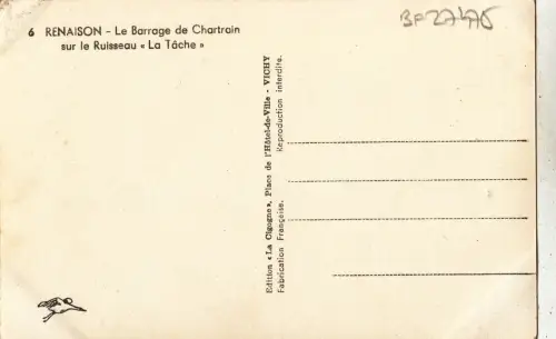BF27475 le barrage de chartrain renaison france front/back image