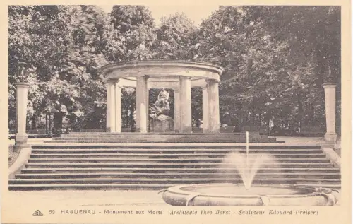BF16898 Monument Aux Morts Haguenau Frankreich Front/Back Bild