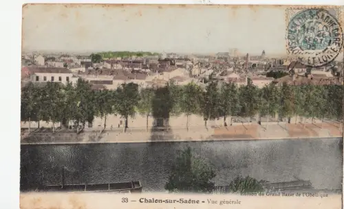 BF16184 chalon sur saone vue generale france front/back image