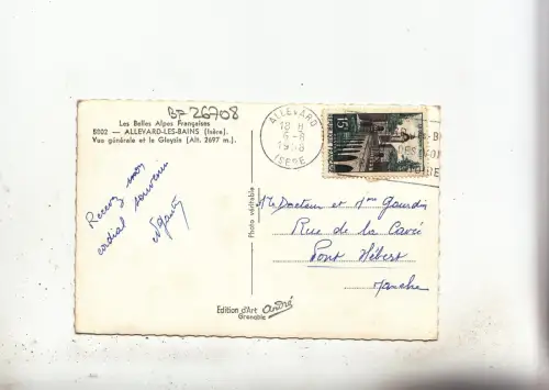 BF26708 allevard les bains isere vue generale et le gle france front/back image
