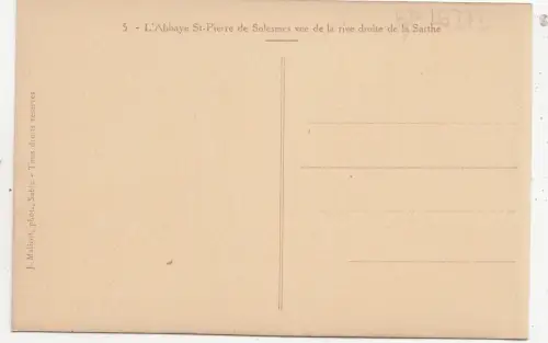 BF16273 vue de la rive dro abbaye st pierre de solesmes france front/back image