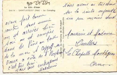 BF27234 saint aygulf var le camping france front/back image