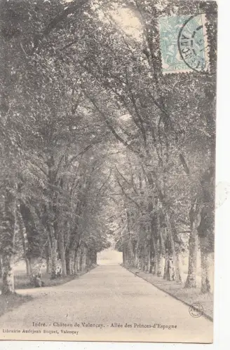 BF16376 indre chateau de valencay allee des princes d es france front/back image