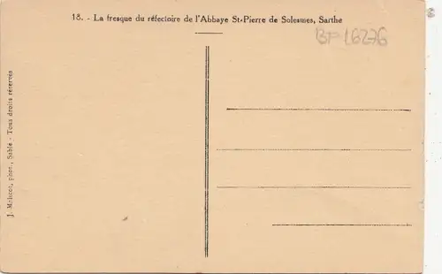 BF16276 le fresque de l abbaye st pierre de solesmes france front/back image