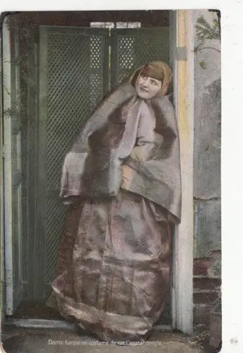 B78852 Constantinopol I Turkey Dame Turquee Istanbul Scan Front/Back Bild