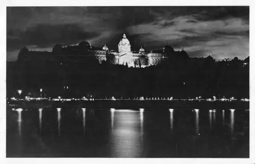 B107848 Ungarn Budapester Schloss Royal Illuminee Königsschloss Echtfoto UK