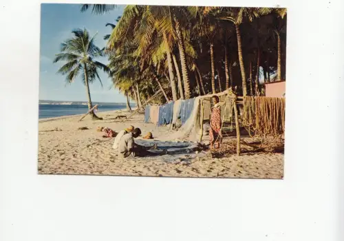 BF28068 l afrique africa plage de pecheurs front/back image